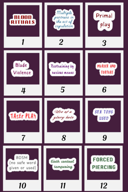 Trigger/Content Warning Stickers